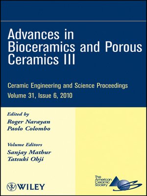 cover image of Advances in Bioceramics and Porous Ceramics III